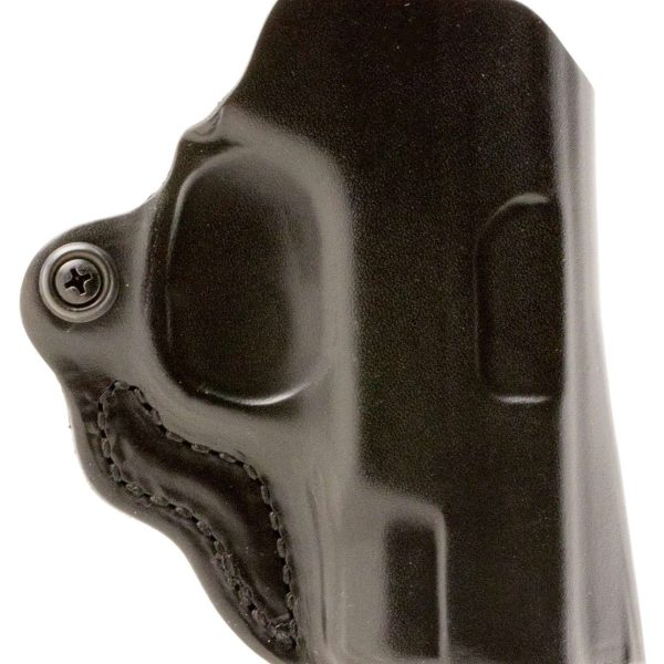 DeSantis Gunhide 019BAE1Z0 Mini Scabbard  OWB Black Leather Belt Slide Fits Glock 26/29 Right Hand