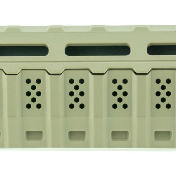 Strike STRIKEHGCFD Viper Carbine Length Handguard AR-Platform Flat Dark Earth, Black Inserts Polymer