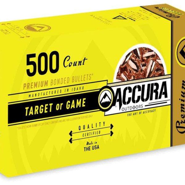 Accura Premium Powerbond Bullets 9mm .356" 115 gr RN 500/ct
