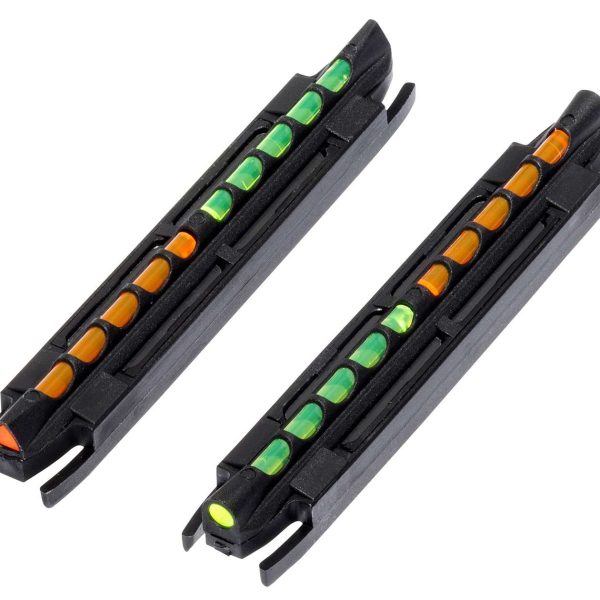 HiViz TO300 Two-In-One Magnetic Front Sight  Black | Green/Orange Fiber Optic