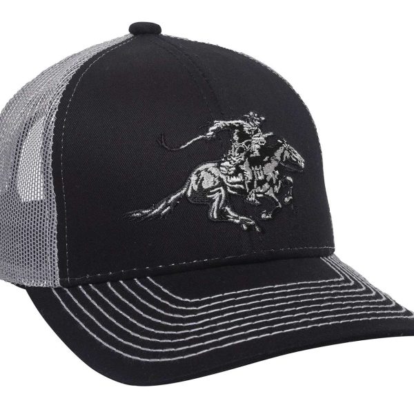 Outdoor Cap WIN46B Winchester Cap Cotton Twill Black/Light Gray Structured OSFA