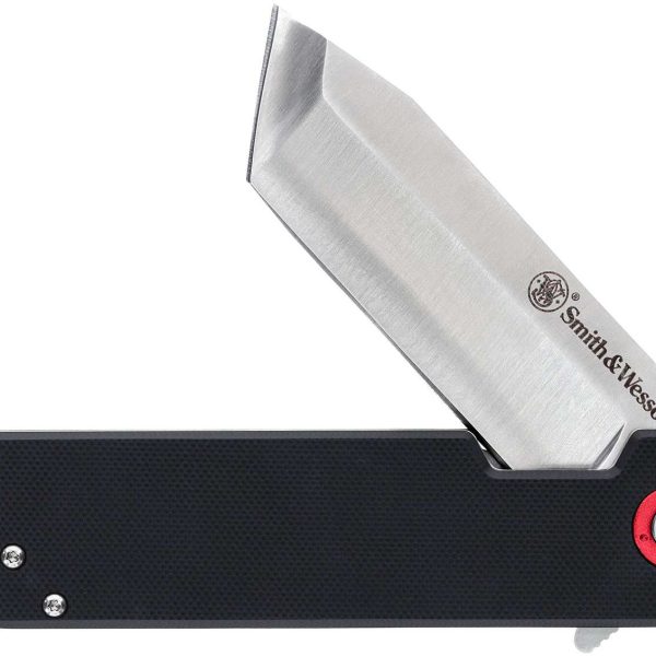 Smith & Wesson Knives 1193144 Big Benji  3.50" Folding Plain Stainless Steel Blade 4.25" Black
