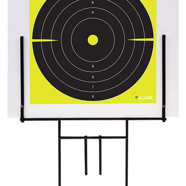 EZ-Aim 15309 Portable Range Target Stand  Black Steel 18" W x 19" H Includes 2 Adhesive Targets