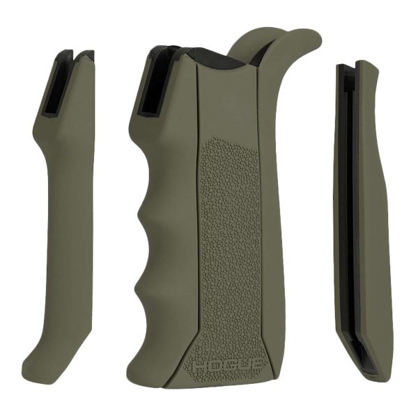 Hogue 13041 Modular Overmolded  OD Green Rubber Pistol Grip with Finger Grooves Fits AR-15/M16