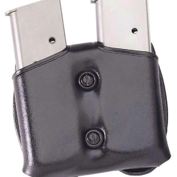 Galco CDM26B CDM Mag Carrier Double Black Leather Belt Loop Belts 1.50-1.75" Wide Compatible w/ Sig P220 Carry Ambidextrous Hand
