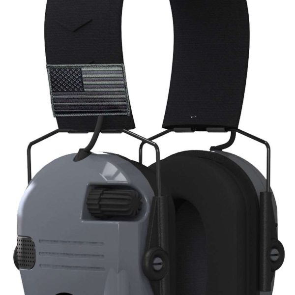 Walker's GWPRSEMPATGY Razor Patriot 23 dB Over the Head Sports South Exclusive Black/Gray Polymer