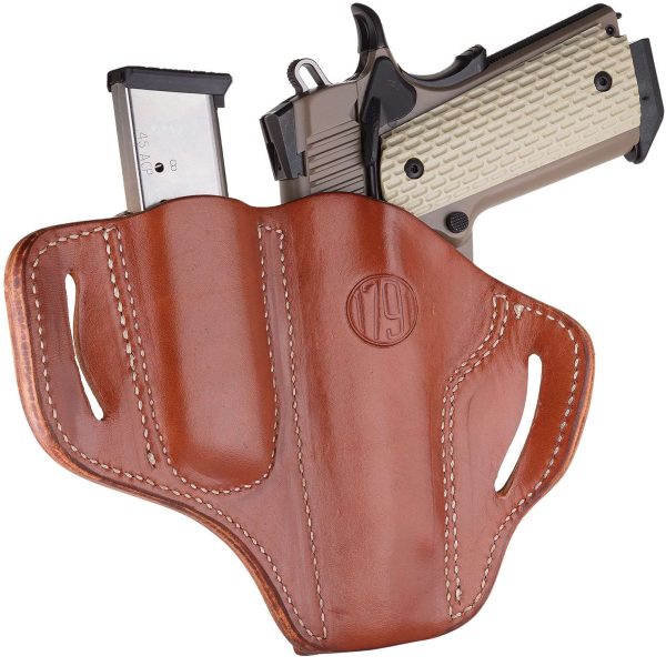 1791 Gunleather BH1M1CBRR BH1M1 Combo OWB 01 Classic Brown Leather Belt Slide Fits 4-5" 1911