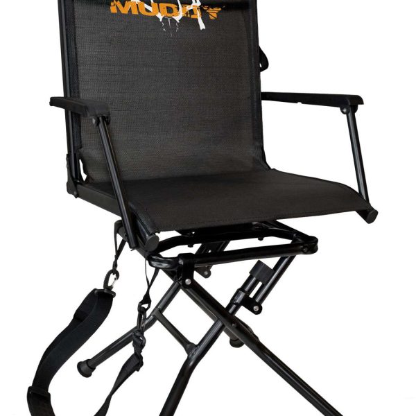 Muddy MUDMGS400 Swivel Ease  Ground Seat Black Steel