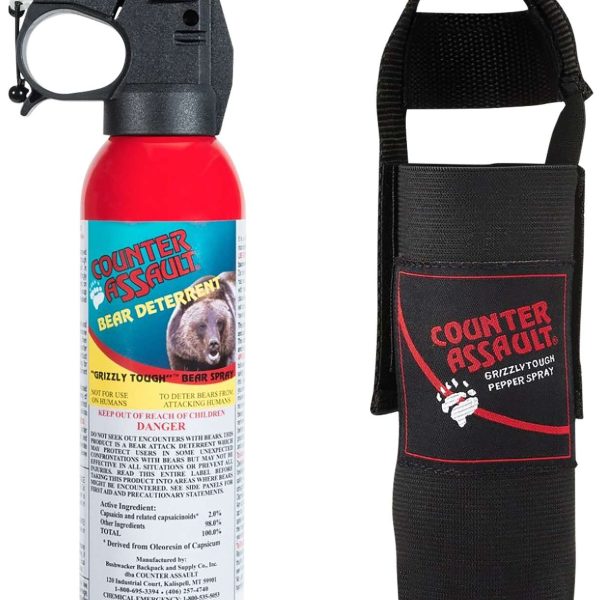 Counter Assault 15067025 Bear Spray  Capsaicin Range 32 ft-7 Seconds 8.10 oz Includes Holster