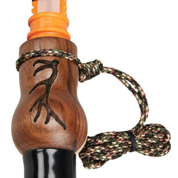 Wayne Carlton's Calls 70168 Whispering Cow Call  Open Call Cow Sounds Attracts Elk Natural Walnut/Maple