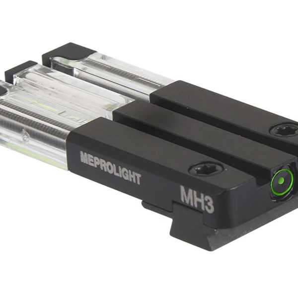 Meprolight USA 631163108 FT Bullseye Rear Sight Green/Tritium Fiber Optic, Black Frame, Fits Sig Sauer P365, Dovetail