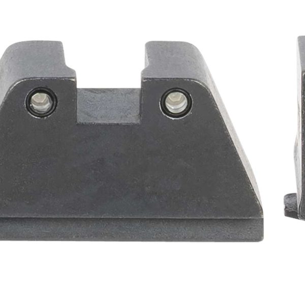 AmeriGlo GL814 Optic Compatible Sight Set for Glock  2XL Tall Green Tritium Black Outline Front Sight-Green Tritium Black Outline Rear Sight