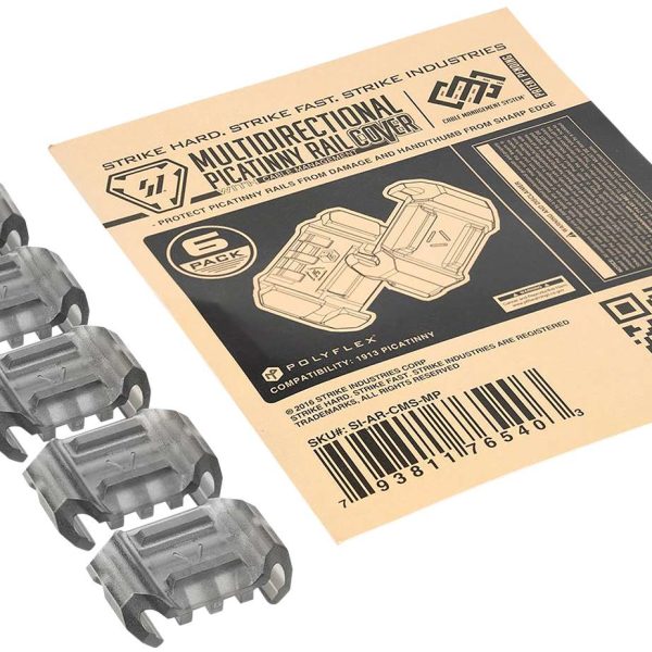 Strike Industries ARCMSMP Multidimensional Picatinny Rail Cover with Cable Management  Clear Smoke