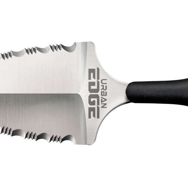 Cold Steel CS43XLSS Urban Edge  2.50" Fixed Serrated Stone Washed Japanese AUS-8A SS Blade/Black Textured Kray-Ex Handle