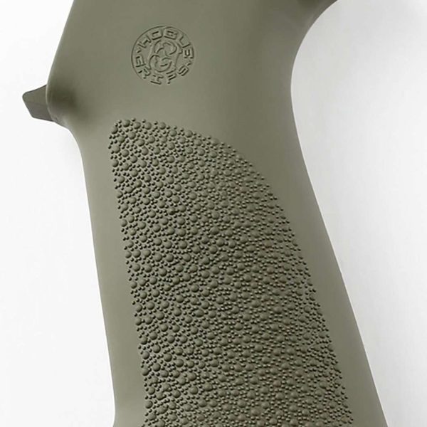 Hogue 15031 OverMolded Beavertail Made of Rubber With OD Green Cobblestone Finish for AR-15, M16