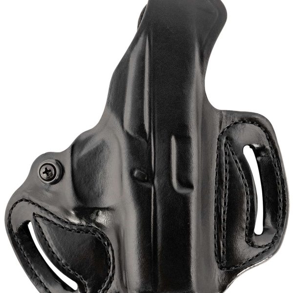 DeSantis Gunhide 085BA8BZ0 Thumb Break Mini Slide OWB Black Leather Belt Slide Fits Glock 43/43x/48 Belt 1.75" Wide Right Hand