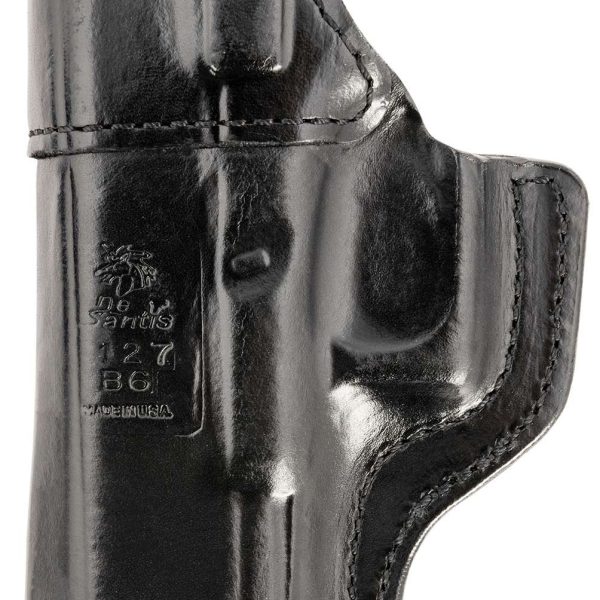 DeSantis Gunhide 127BAB6Z0 Inside Heat  IWB Black Leather Belt Clip Fits Glock 19/19 Gen 5/19X/23/32/45 Right Hand