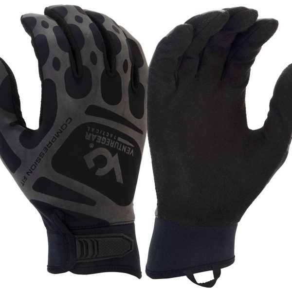 Pyramex VGTG10BL Compression Training Black Synthetic Leather Large Hook & Loop