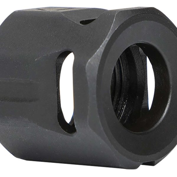 Strike Industries MCCIRCLE Micro Threaded Compensator Black Steel 1/2"x28 Threads 0.64" OAL Compatible w/ 9mm/357 SIG
