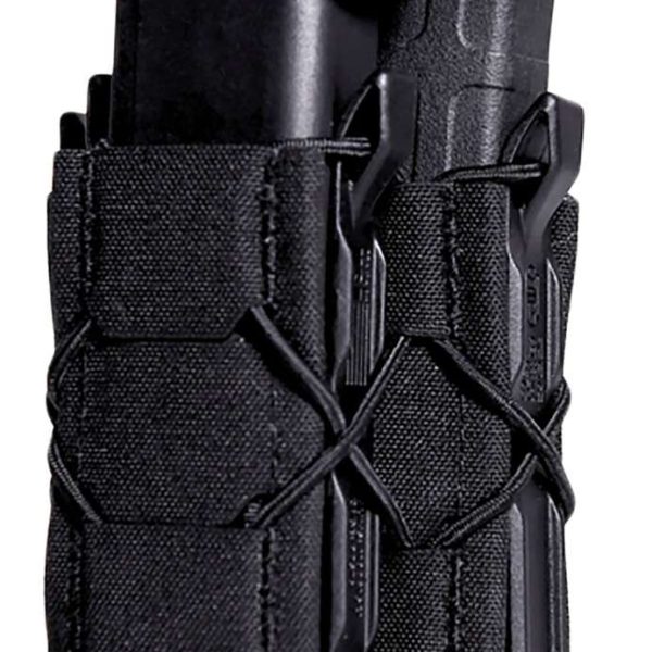High Speed Gear 24DD00BK TACO Gen 2 Double Decker Black Nylon Laminate MOLLE Mount Pistol/Rifle