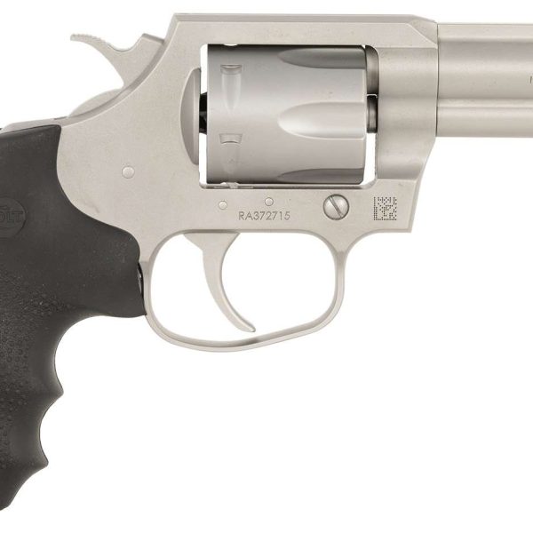Colt Mfg KCOBRASM3BB King Cobra  Small 357 Mag 6 Shot 3" Matte Stainless Steel Barrel, Cylinder Frame, Black Hogue Overmolded Grips, Exposed Hammer
