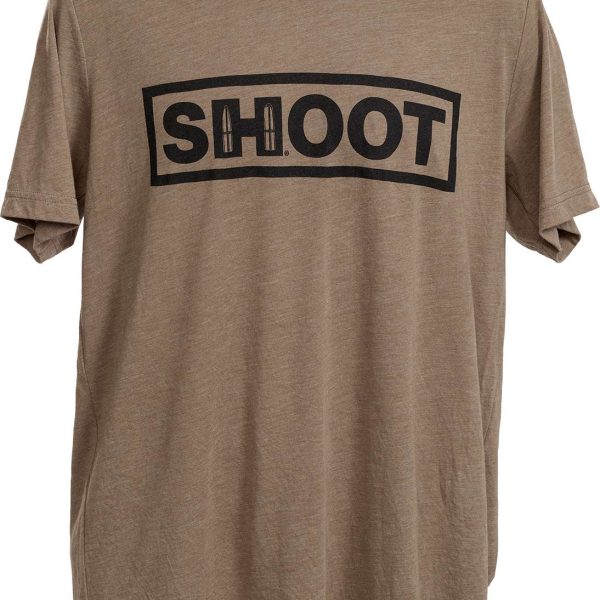 Hornady 99606XXL Shoot T-Shirt Brown Tri-Blend Short Sleeve 2XL