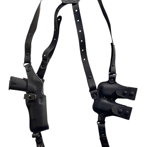 1791 Gunleather NSS2.4SBLVR  Optic Ready Shoulder Vertical Black Fits Sig P320 Right Hand