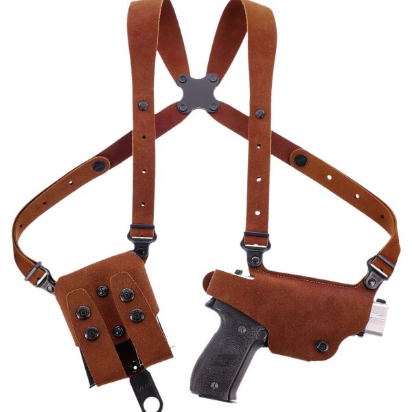 Galco CL2800R Classic Lite 2.0 Shoulder System Shoulder Size Fits Chest Up To 56" Natural Leather Fits Glock 43 Right Hand