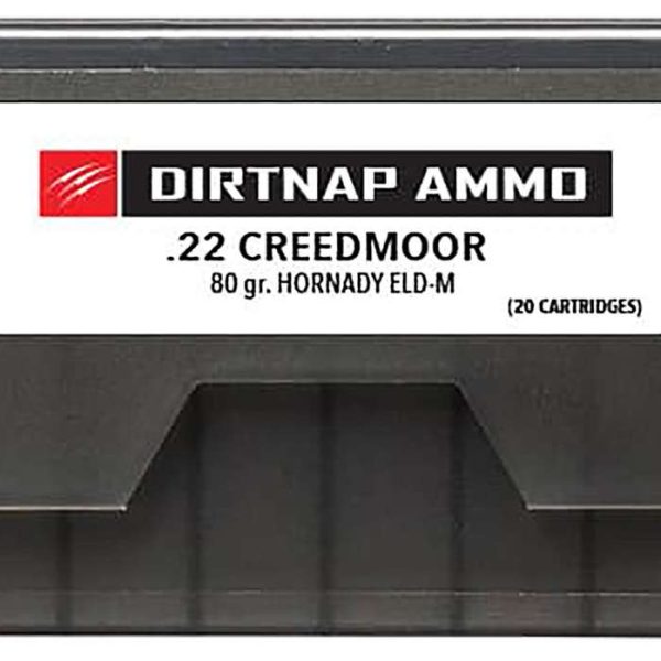 Fierce Firearms DNP22CM80GRELDM Dirtnap  22Creedmoor 80gr Extremely Low Drag-Match 20 Per Box/10 Case