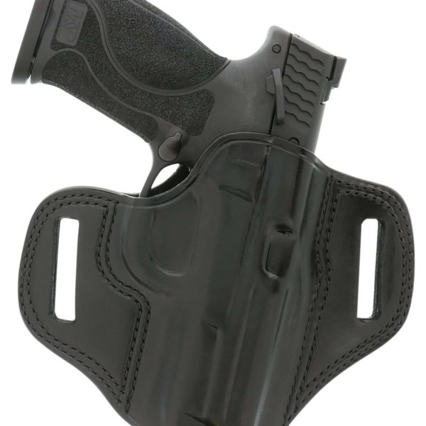Galco CM226B Combat Master  OWB Black Leather Belt Slide Compatible w/Glock 19/32/36/45/Glock 19X Gen2-5/CZ-P10C Belt 1.75" Wide Right Hand
