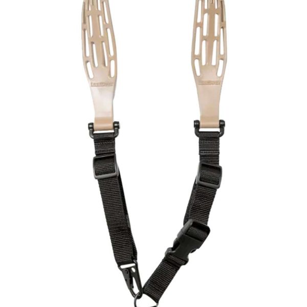 Limbsaver 12140 Tactical Sling Tan w/ Black Strap Nylon 48" OAL 1" W & Adjustable One-Two Point Design