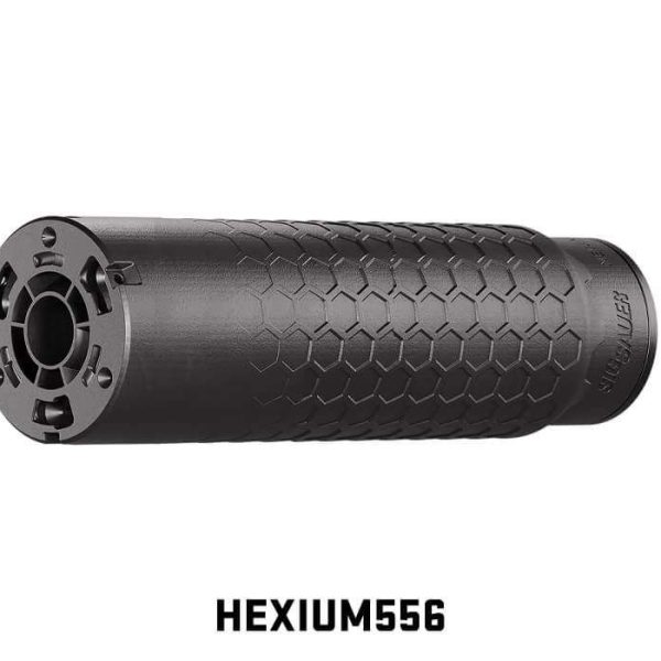 SIG SAUER HEXIUM556 5.56NATO SUPPRESSOR HUB TAPER D.T. MOUNT, BLACK, 3D PRINT TITAIUM CORE 1/2X28
