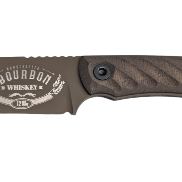 HALF FACE BLADES CAVNER JR BOURBON 3.5" BLADE, 7.5"OA, S45VN MICARTA GRIP