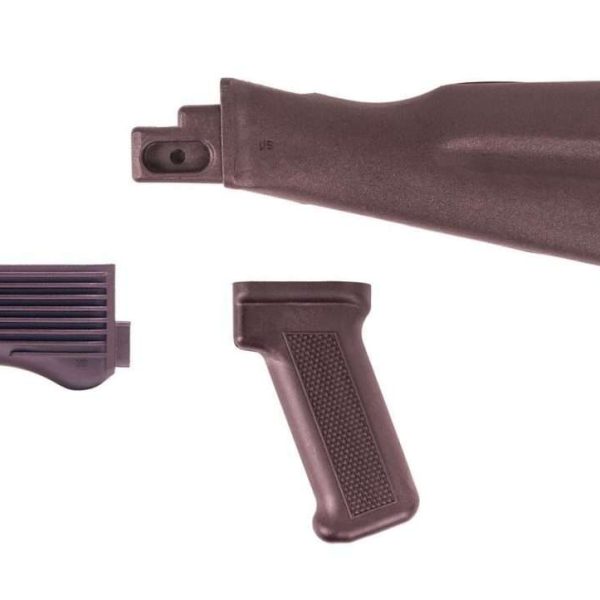 Arsenal 4 Piece Plum AK47 / AK74 NATO Length Stock Set for Stamped Fixed Receivers