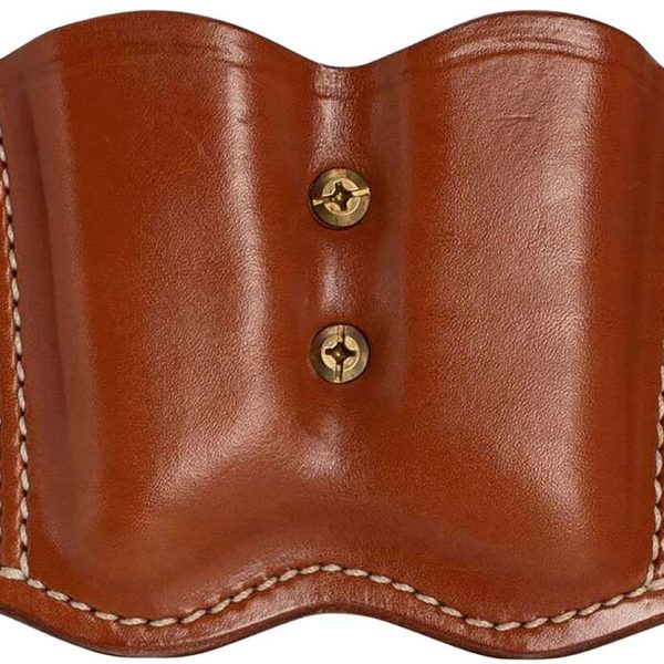 1791 Gunleather MAG21CBRA MAG2.1 Double Mag Holster Classic Brown Leather Belt Slide Belts 1.50" Wide Compatible w/ Single Stack Ambidextrous