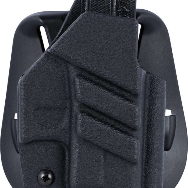 1791 Gunleather TACPDHOWBGLOCKBLKR Tactical Kydex  OWB Black Kydex Paddle Compatible w/Glock Right Hand