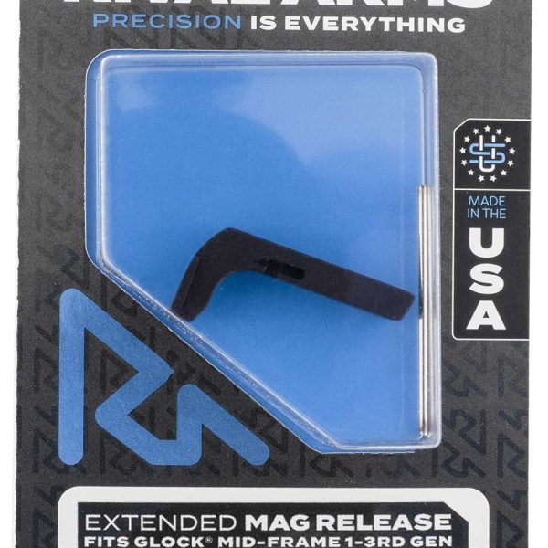 Rival Arms RA72G001A Magazine Release  Compatible w/Glock Gen3 (Except 21SF) Extended, Black Anodized Aluminum