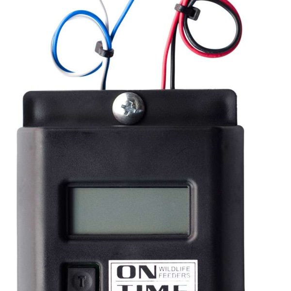On Time 00503 Digital Timer Replacement LCD Display, Adjustable Motor, Operates on 6 or 12 Volt Batteries, Features 6 Feedings with 1-30 Second Run Time, Compatible with Most Brand Feeders