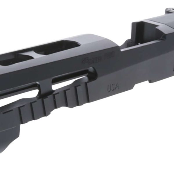 Rival Arms RARA10G306A Precision Slide A1 Black QPQ Steel, Ported, Front & Rear Serrations, RMS Optic Cut Fits Glock 43/43X