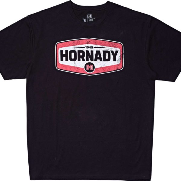 Hornady 99607L Hornady T-Shirt Black Cotton Short Sleeve Large