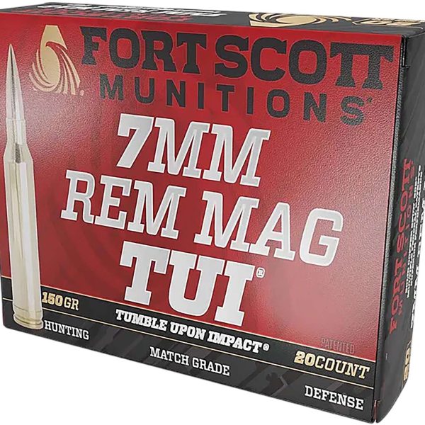 Fort Scott Munitions 7MMMAG-150-SCV2 Tumble Upon Impact (TUI)  7mm 150gr Solid Copper Spun 20 Per Box/10 Case