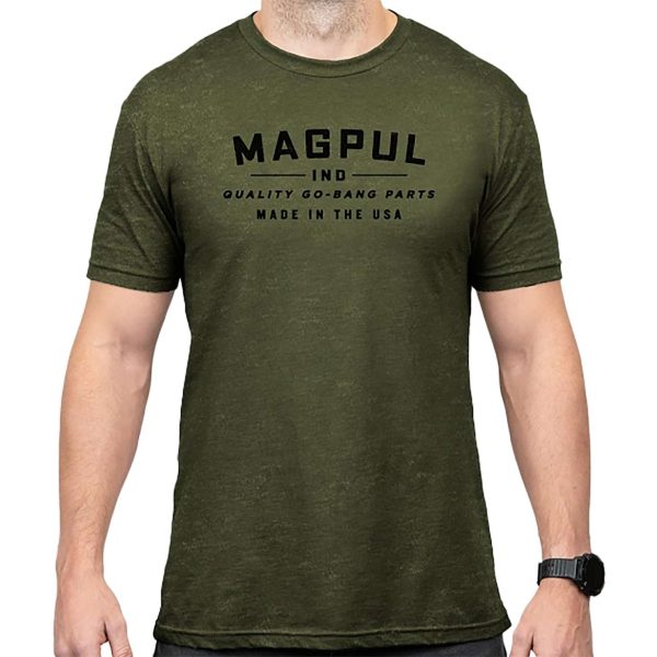 Magpul MAG1112-317-2XL Go Bang Parts  OD Green Cotton/Polyester Short Sleeve 2XL