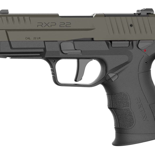 Retay USA RXP22BLKODSL10TH RXP 22 LR 10+1 4" Threaded Barrel, OD Green Cerakote Optic Ready/Serrated Slide, Black Cerakote Polymer Frame w/Accessory Rail, RMR/RMSc Footprint
