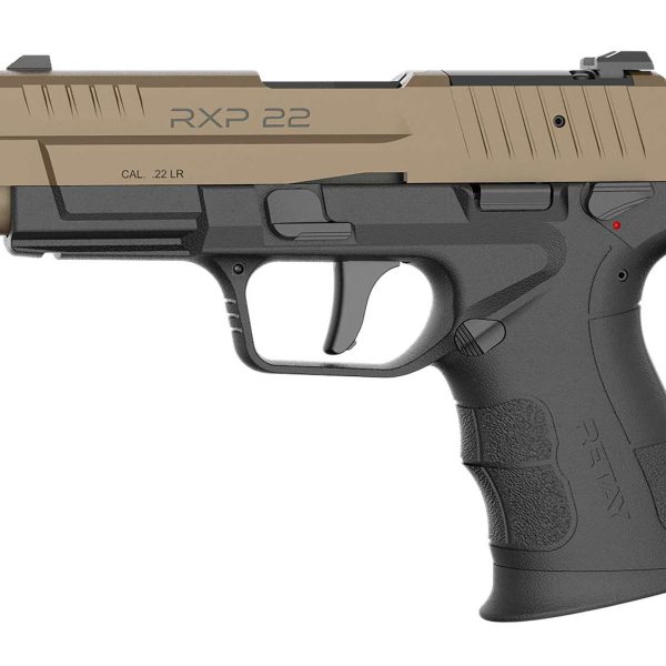 Retay USA RXP22BLKFDES10TH RXP 22 LR 10+1 4" Threaded Barrel, Flat Dark Earth Cerakote Optic Ready/Serrated Slide, Black Cerakote Polymer Frame w/Accessory Rail, RMR/RMSc Footprint