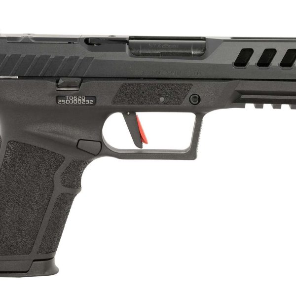Tisas Arms 15200007 PX-5.7  5.7x28mm 20+1 4.70" Black QPQ Carbon Steel Optic Ready/Serrated Slide, Black Polymer Frame w/Picatinny Rail, Polymer Grip