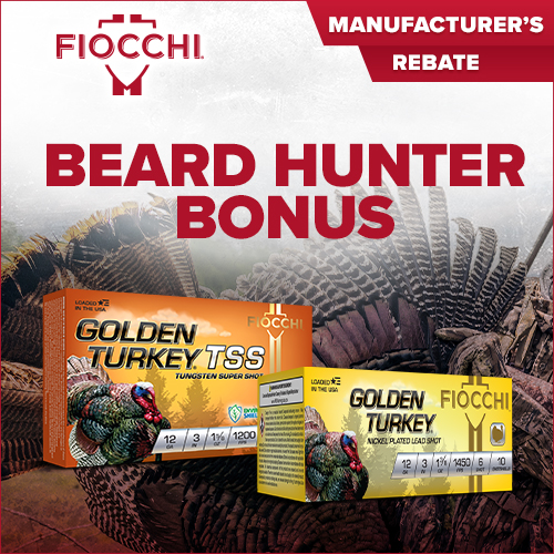 Turkey Ammo Rebate — Beard Hunter Bonus — $5/Box
