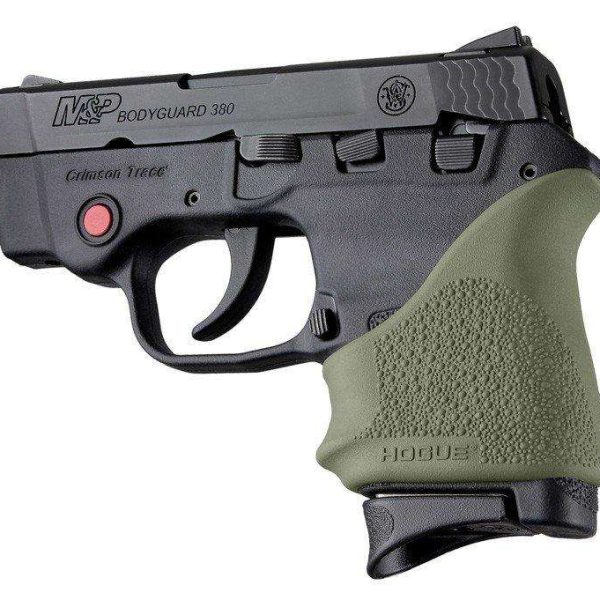 Hogue HandAll Beaver Grip Sleeve S&W Bodyguard 380/Taurus TCP & Spectrum OD GN