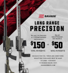 Savage Long Range Precision Rebate — Up to $150 Back