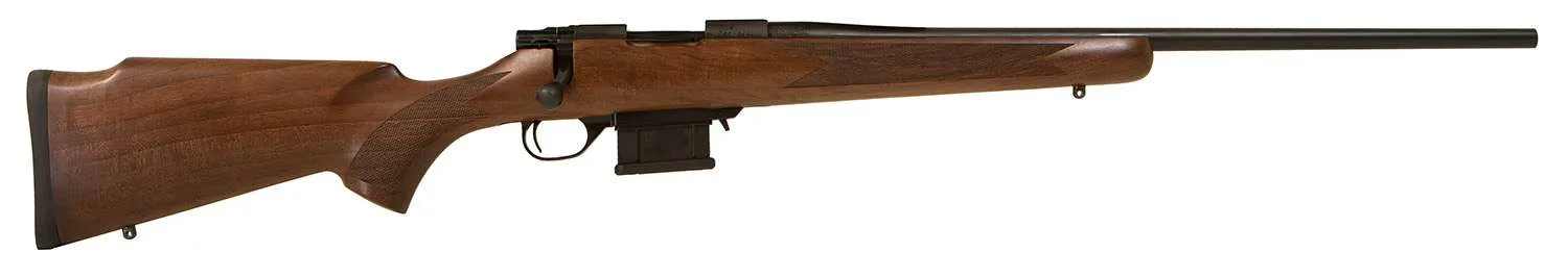 Howa HWH65G M1500 Mini Action Hunter Full Size 6.5 Grendel 5+1 22" Blued Threaded Barrel, Blued Drilled & Tapped Steel Receiver, Walnut Fixed Stock, Right Hand