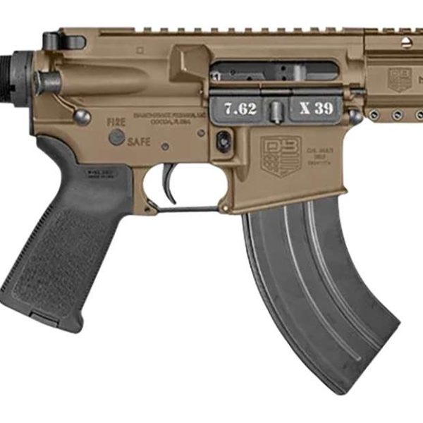 Diamondback DB1912O061 DB15  7.62x39mm 28+1 7", FDE, Carbon Lower, 6" M-LOK Handguard, Black Padded Buffer Tube/Magpul Grip